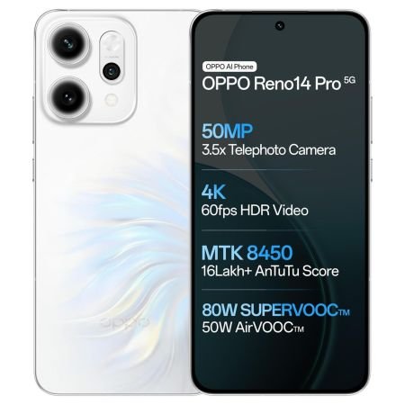 OPPO RENO 14 PRO 5G (12 GB, 512 GB, PEARL WHITE)