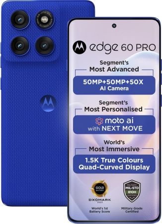 MOTOROLA EDGE 60 PRO 5G (12 GB, 256 GB, PANTONE DAZZLING BLUE)